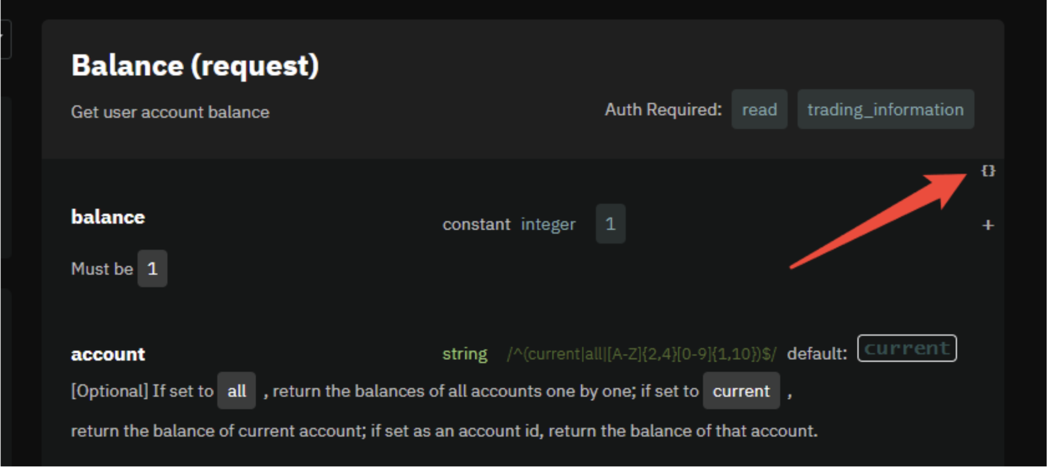 show json schema